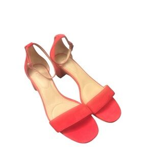 J.Jill Ariane Suede Leather Block Red Heels Size 8.5